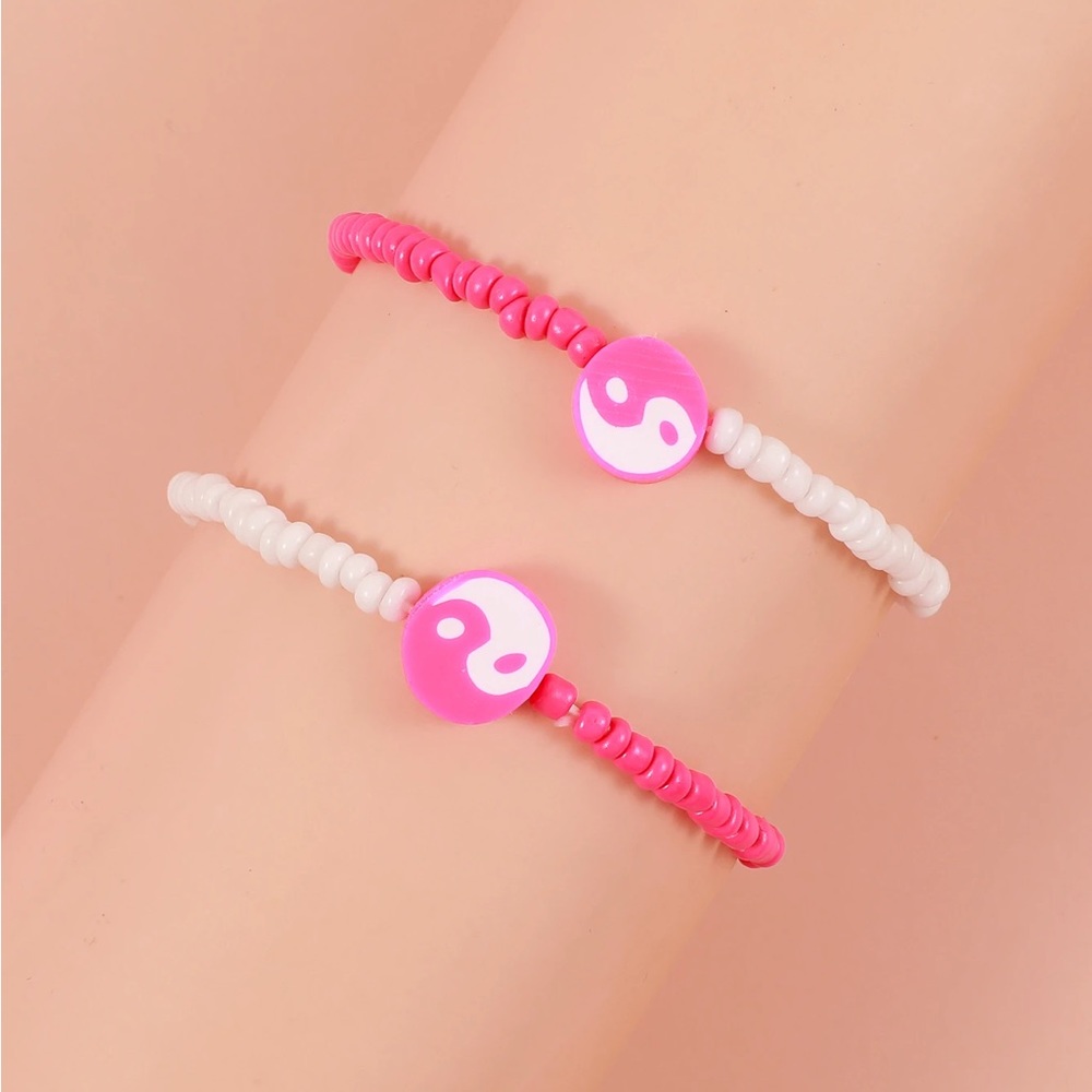 Ying & yang ankle bracelets